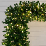 7’ Pre-Lit Artificial Holiday Green Chirstmas Pine Archway with 650 Multifunction Warm White LED Lights