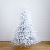 7’ Pre-Lit Artificial White California Spruce Christmas Tree with 440 Color Changing LED Lights