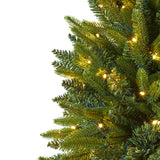 7' Sun Valley Fir Artificial Christmas Tree with 450 LED Lights