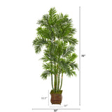 70” Areca Palm Artificial Tree in Metal Planter