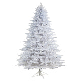 7.5' Candle Lit White Artificial Christmas Tree with 900 LED “Candle Lights” and 1703 Bendable Branches