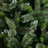 7.5' Artificial Christmas Tree with 450 Warm White Clear Globe Bulbs and LED Lights