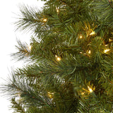 7.5' Mount Hood Spruce Artificial Christmas Tree with 450 Warm White Lights and 1285 Bendable Branches