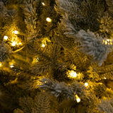 7.5’ Pre-Lit Artificial California Flocked Spruce Christmas Tree with 1000 Color Changing LED Lights