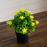 8" Artificial Flowering Arrangement -Set of 3