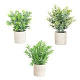 8" Artificial Mixed Plant in Decorative Planter - Set of 3