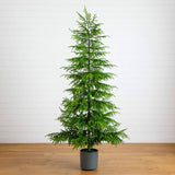 8' Artificial Real Touch Norfolk Island Pine Christmas Tree with Natural Look