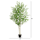 8' Artificial Birch Tree with Real Touch Leaves