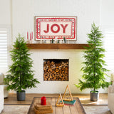 8' Artificial Real Touch Norfolk Island Pine Christmas Tree with Natural Look