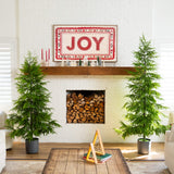 8' Artificial Real Touch Norfolk Island Pine Christmas Tree with Natural Look
