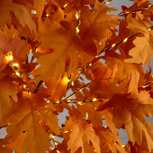 8' Pre-Lit Autumn Maple Artificial Fall Tree with 660 Warm White LED Lights