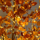 8' Pre-Lit Grand Autumn Eucalyptus Artificial Fall Tree with 540 Warm White LED Lights