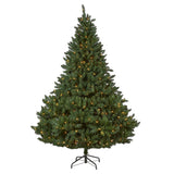 8’ Northern Rocky Spruce Artificial Christmas Tree with 500 Clear Lights and 1948 Bendable Branches