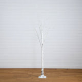 8’ Pre-Lit Artificial White Birch Tree with 500 Warm White LED Lights