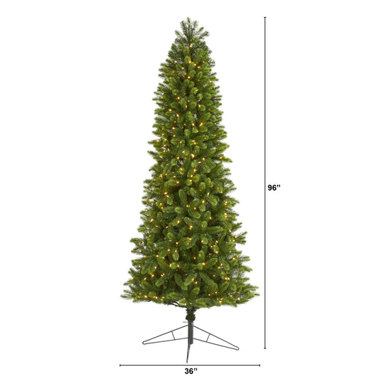 8' Slim Virginia Spruce Artificial Christmas Tree