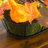 9" Autumn Artificial Pumpkin, Gourd, Berry and Maple Fall Arrangement