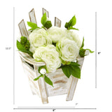 9” Camellia Artificial Arrangement in Chair Planter