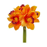 9” Cymbidium Orchid Artificial Flower Bundle (Set of 6)