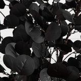 9' Pre-Lit Artificial Halloween Black Eucalyptus Tree with 700 Orange & Purple LED Lights