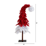 7’ Holiday Red Santa’s Hat Christmas Tree with 500 LED lights and 1272 Bendable Branches