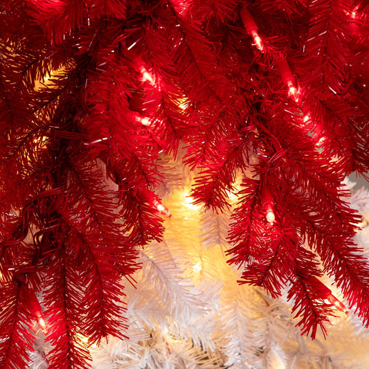7’ Holiday Red Santa’s Hat Christmas Tree with 500 LED lights and 1272 Bendable Branches