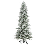 9.5’ Slim Flocked Nova Scotia Spruce Artificial Christmas Tree