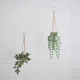 Artificial Wandering Jew & String of Hearts Hanging Plant - Set of 2