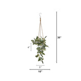 Artificial Wandering Jew & String of Hearts Hanging Plant - Set of 2