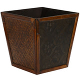 Bamboo Square Decorative Planters (Set of 4)