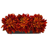 Dahlia Artificial Arrangement in Black Planter