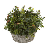 Eucalyptus Artificial Plant in Oak Planter