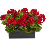13” Geranium in Rectangular Planter UV Resistant (Indoor/Outdoor)