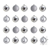 Holiday Christmas 20 Count 3” Shatterproof Ornament Set with Re-Useable Storage Container