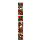 Holiday Deluxe Shatterproof, 52 Count Christmas Tree Ornament Box Set, Reusable Container