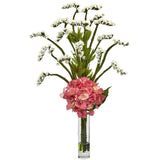 Hydrangea and Statice Bud Arrangement
