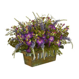 Morning Glory Artificial Arrangement in Decorative Planter