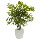 Palms in White Planter Artificial Plant (Set of 2)