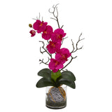 Phalaenopsis Orchid Artificial Arrangement in Vase