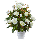 Rose Bush in Swirl Planter