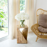 Signature Collection 18” Blooming Hydrangea Artificial Arrangement in Glass Vase