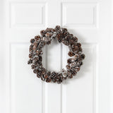 Snowy Pine Cone Wreath