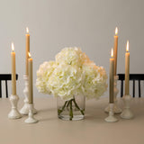 Wedding Collection 14" Artificial Hydrangea Arrangement in Glass Vase