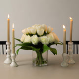 Wedding Collection 20" Artificial Roses and Tulips Arrangement in Glass Vase