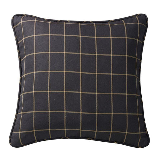 Ashbury Black Woven Tweed Euro Sham