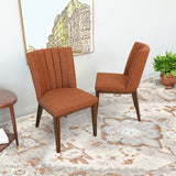 Elmwood Orange Fabric Dining Chair (Set Of 2)