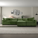 Hayward Olive Green Velvet Modular Sectional Sofa