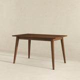 Levi Modern Style Solid Wood Rectangular Walnut Top Dining Table 47"