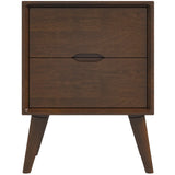 Alexandra Walnut Nightstand - 2 Drawers