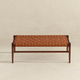 Cody Tan Leather Bench