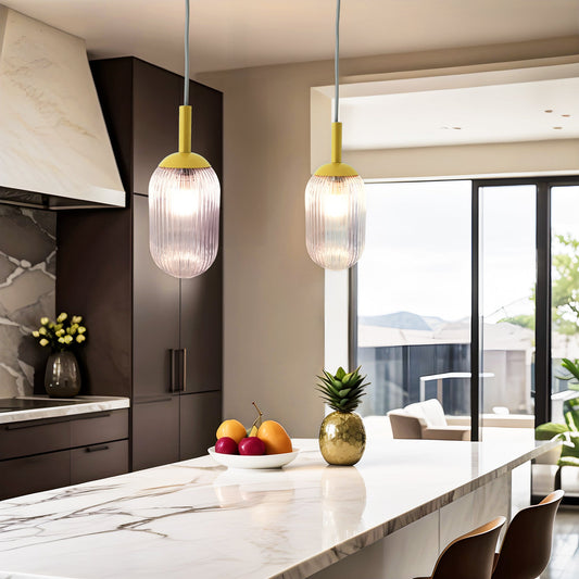 Gemma Pendant Lamp - Gold and Clear